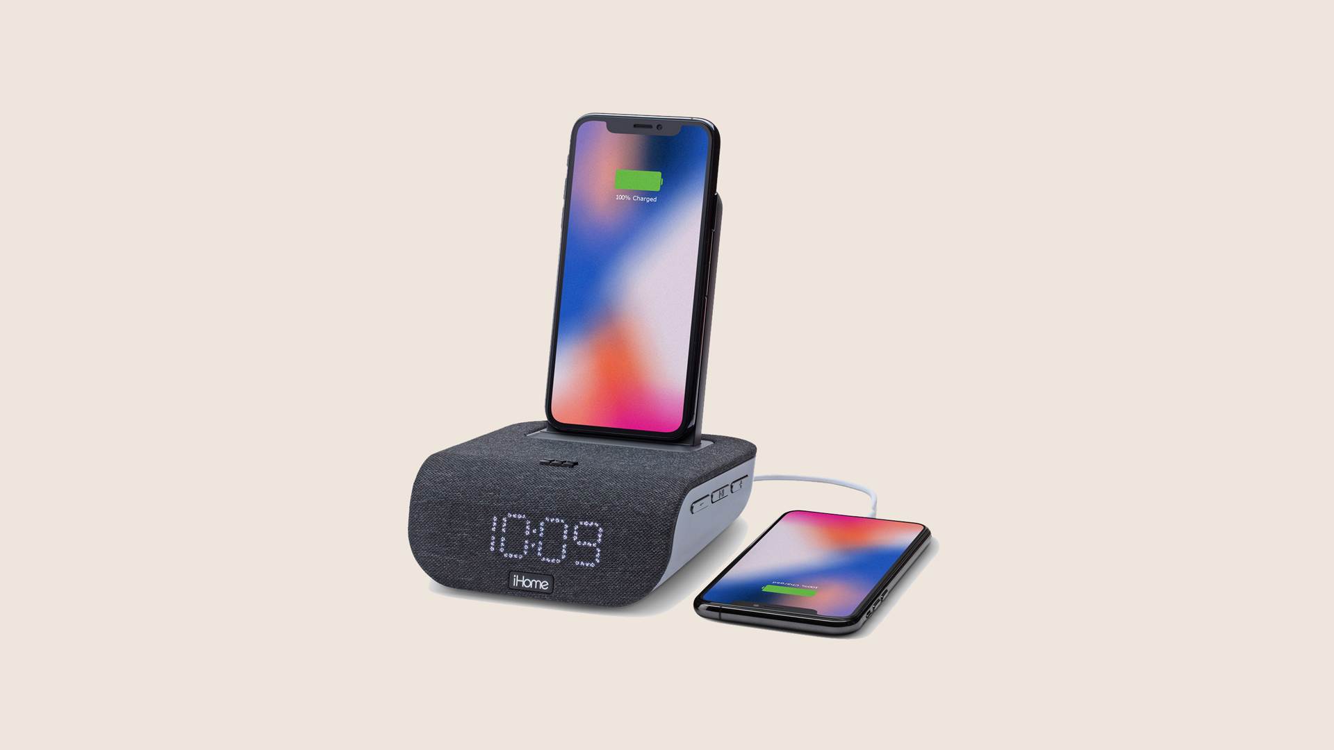 IBTW20 USB And Wireless Charging Bluetooth Dual Alarm Clock