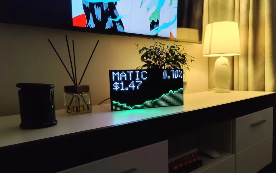 Crypto Ticker Stocks Forex LIVE Price Wifi LED Display