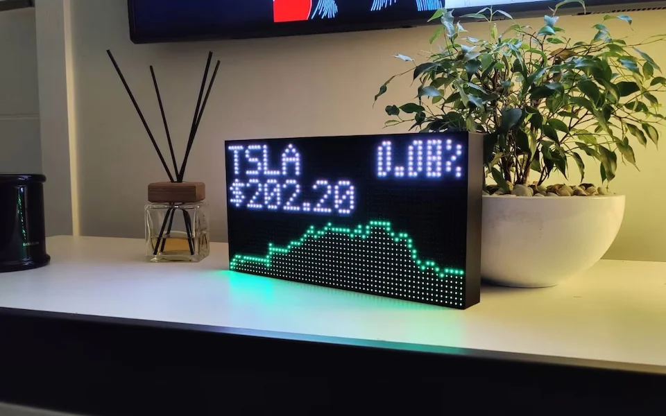 Crypto Ticker Stocks Forex Wifi LED Display