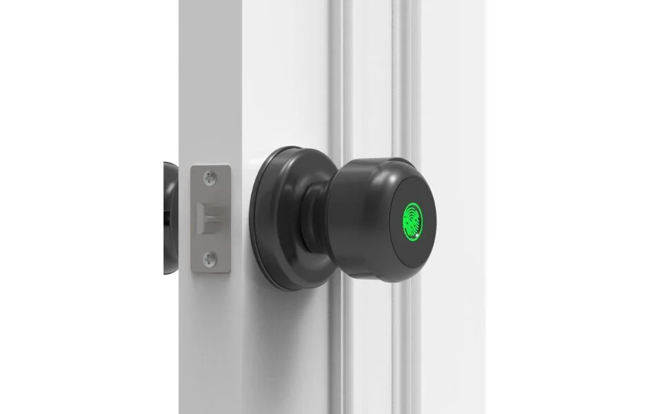 GHome Smart Door Knob with fingerprint, app, and key access